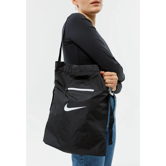 Nike Stash Tote Bag Sports Travel Packable Storage Black White DD1357 010 EUC - Picture 4 of 16